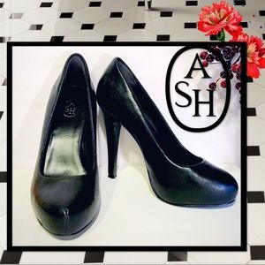 Gorgeous ASH Bianca Black Nappa Platform Pumps